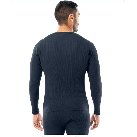 2 Of Indera Men'S Traditional Waffle Thermal Underwear Long Sleeve Shirt  B37 - Picture 4 of 11